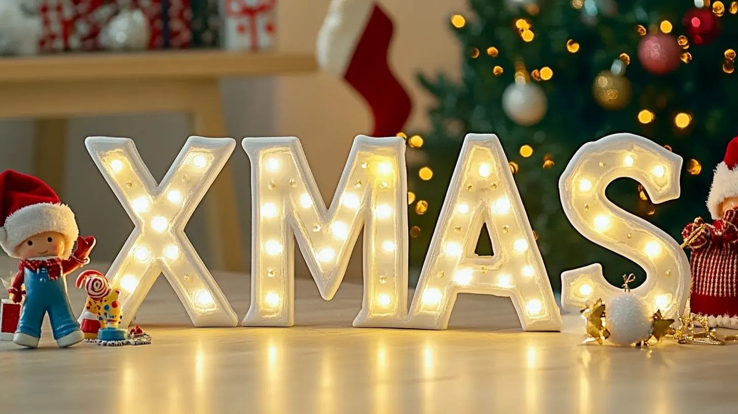 Wooden Letters Christmas Decorations