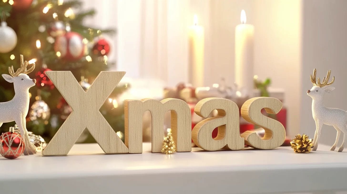 Wooden Letters Christmas Decorations