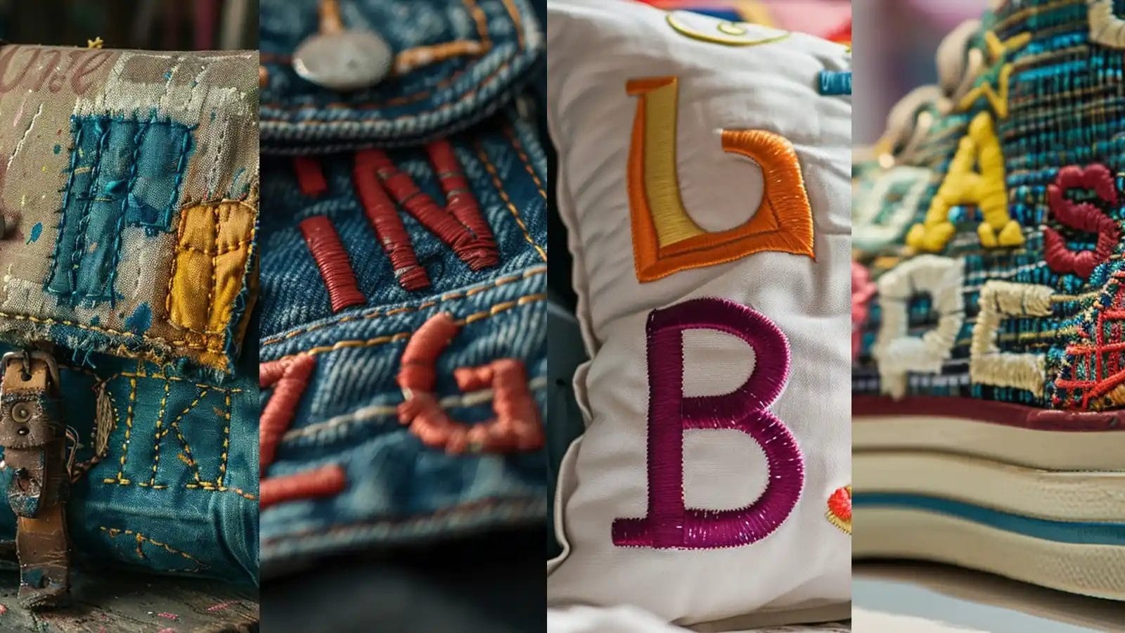 applications of embroidered letters