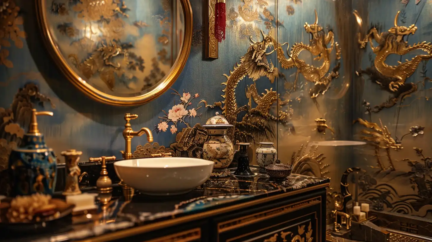 characteristics of chinoiserie bathroom design