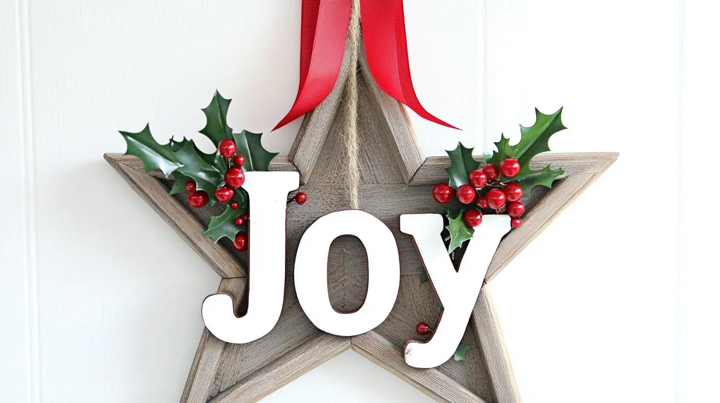 Joy Wreath Christmas DIY Tutorial