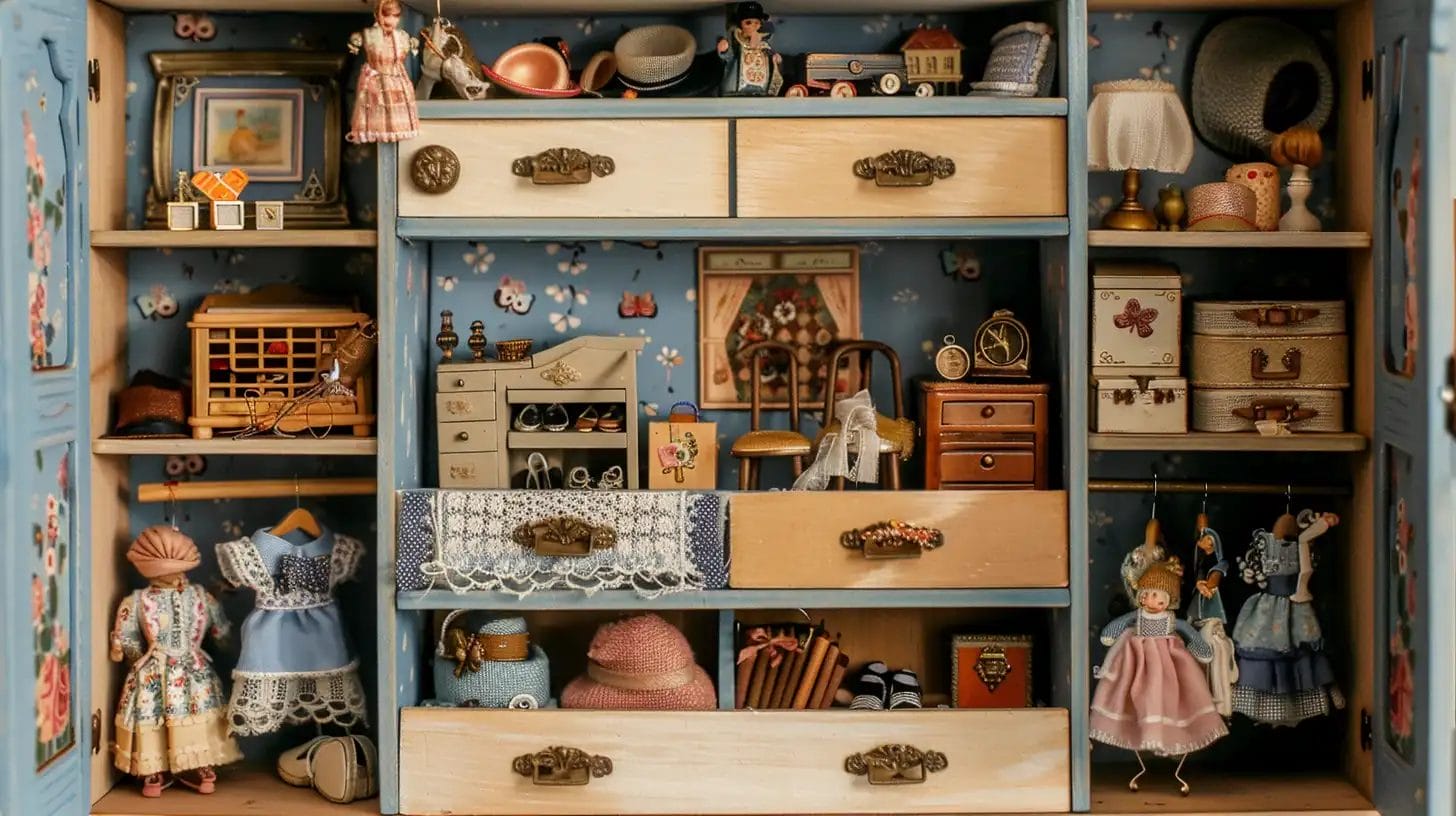 dollhouse storage ideas for doll accessories