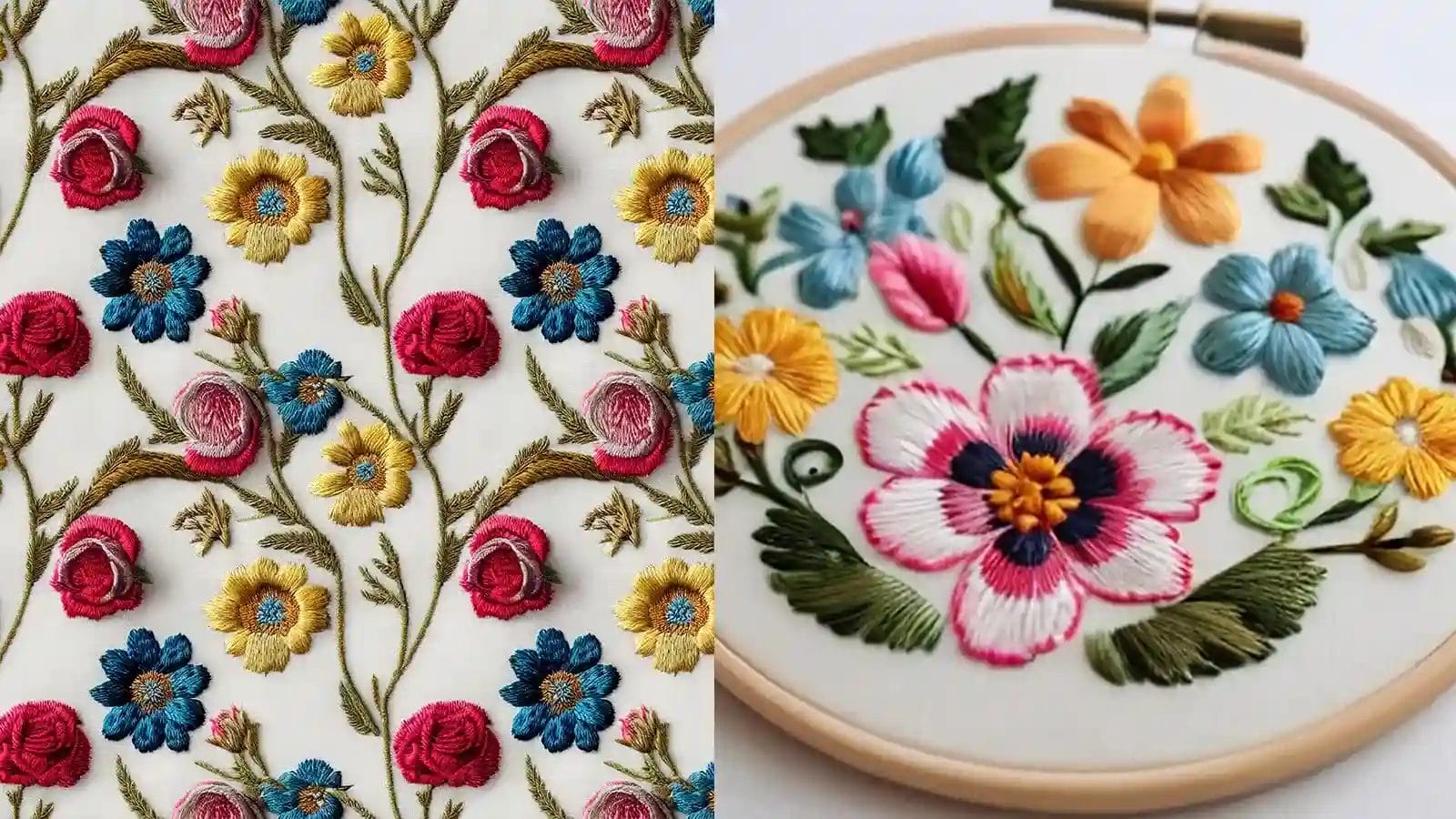 how to embroider flowers