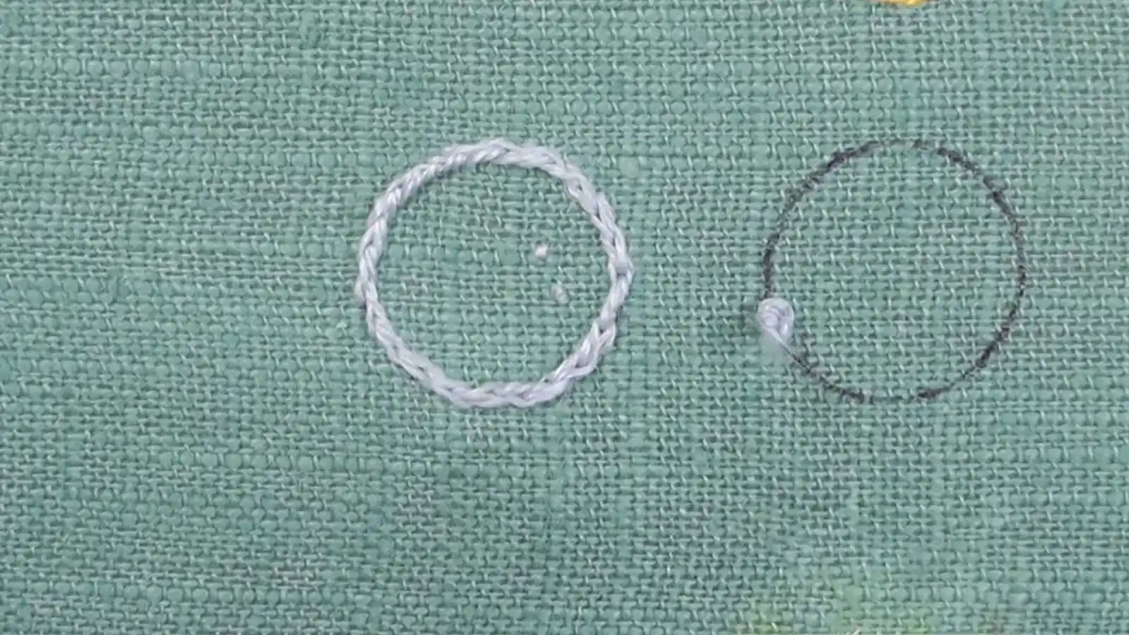how to embroider a circle outline