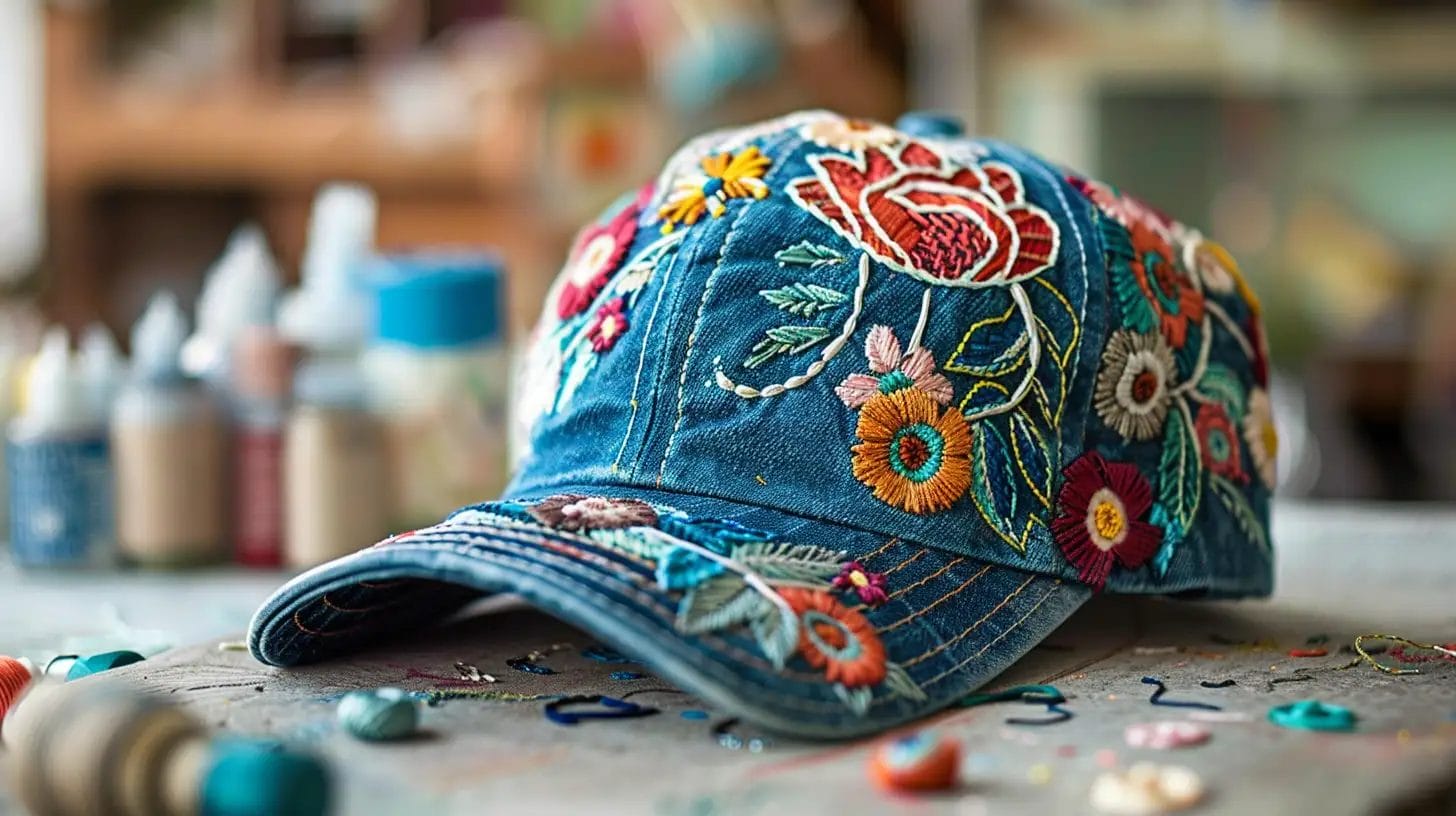 how to embroider a hat by hand