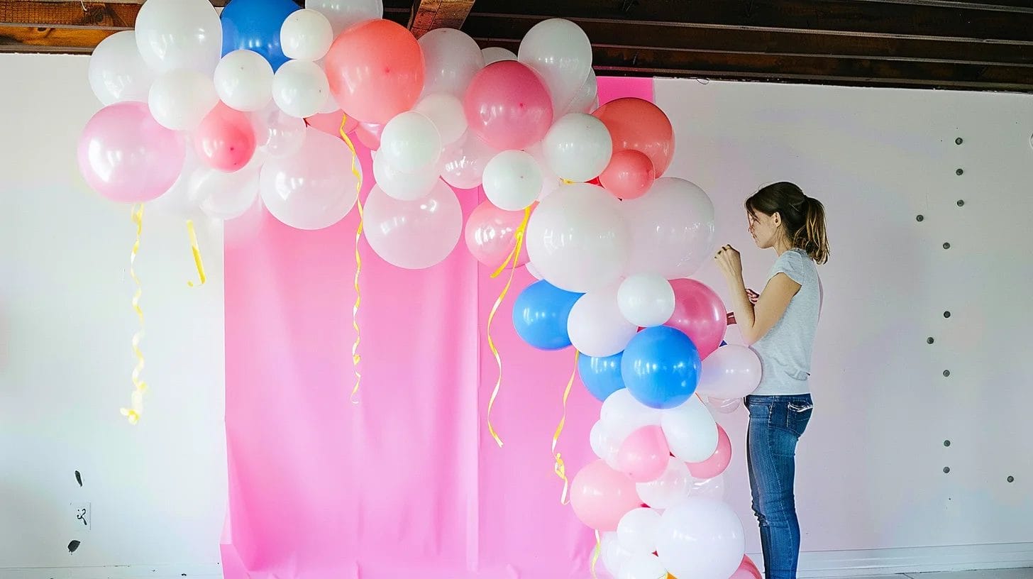 How to Attach a Balloon Garland to a Backdrop