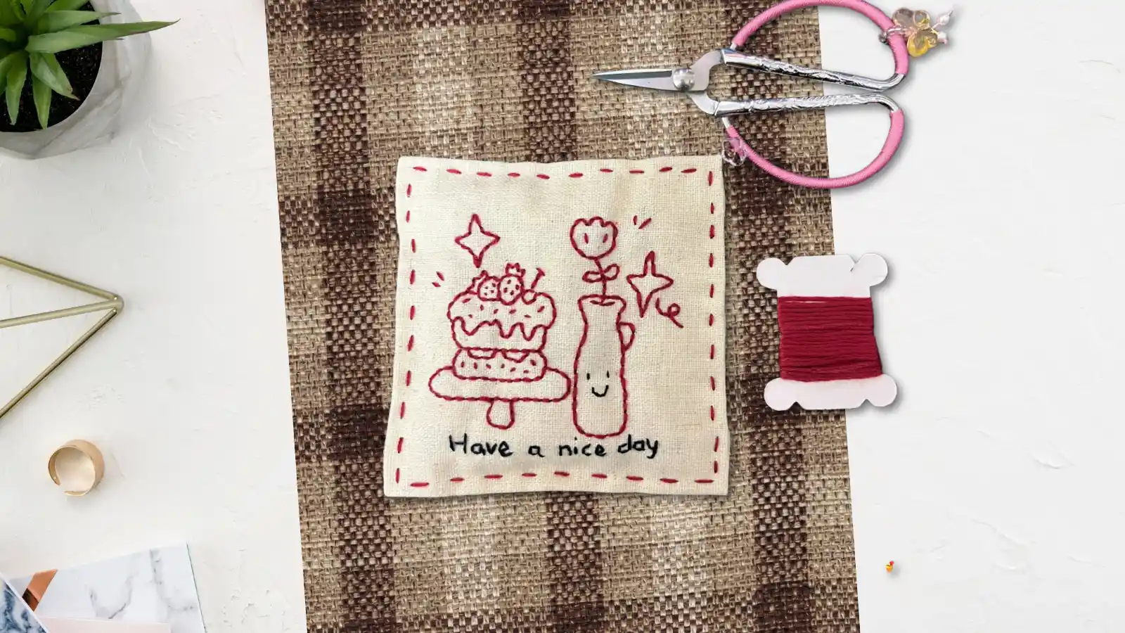 How to Make Embroidered Coasters