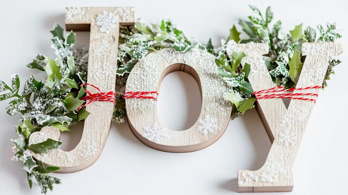 Joy Wreath Christmas DIY Tutorial