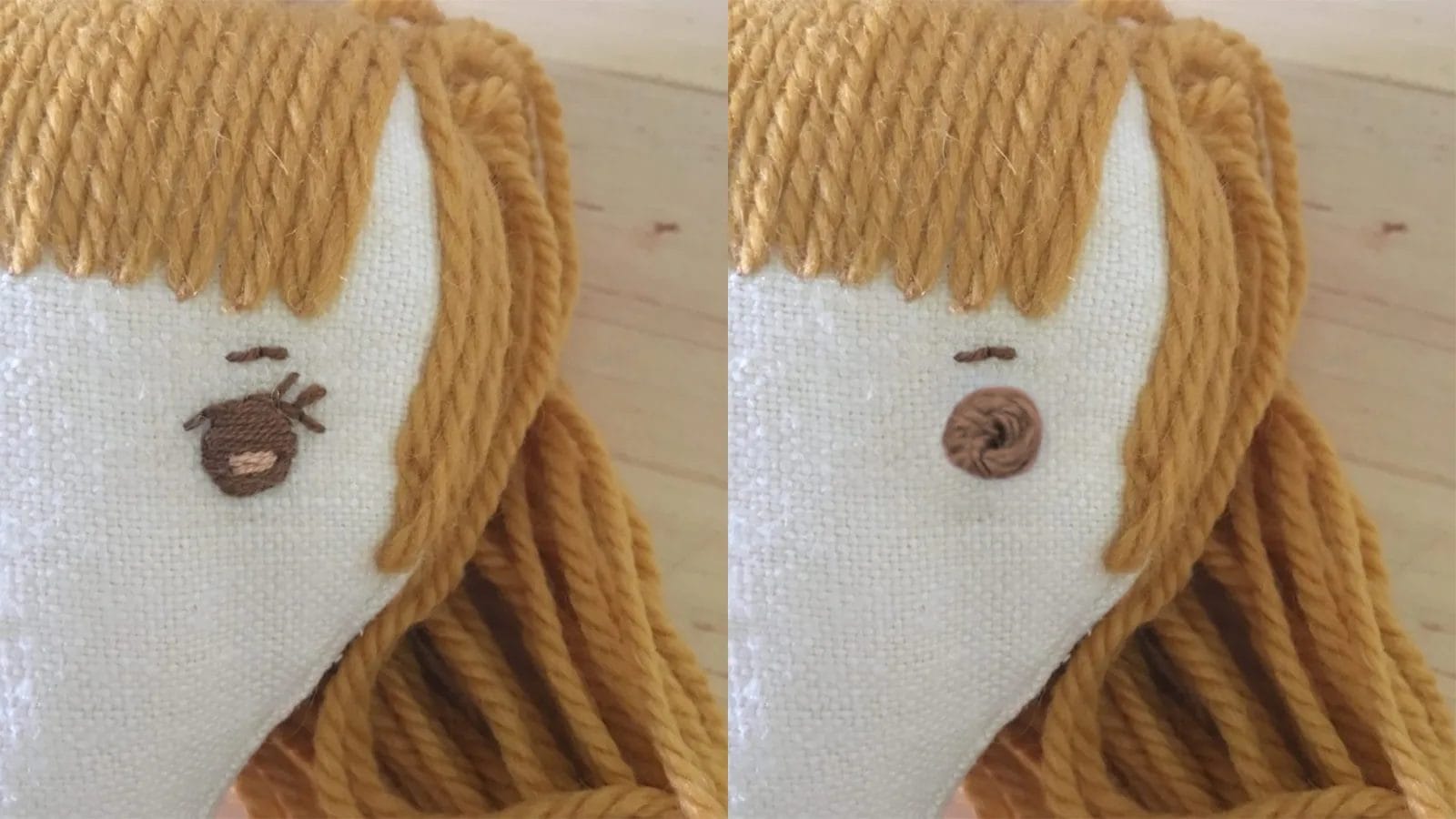 techniques for embroidering the eyes of your doll